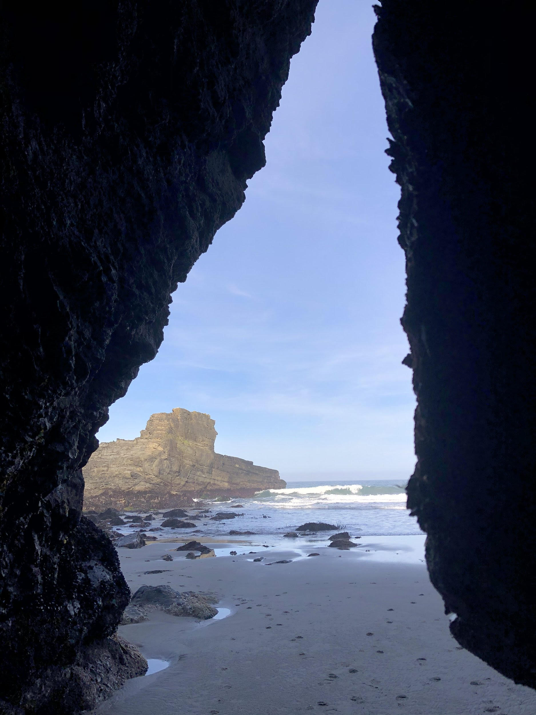 Cooks Beach cave by_Joel Chabin