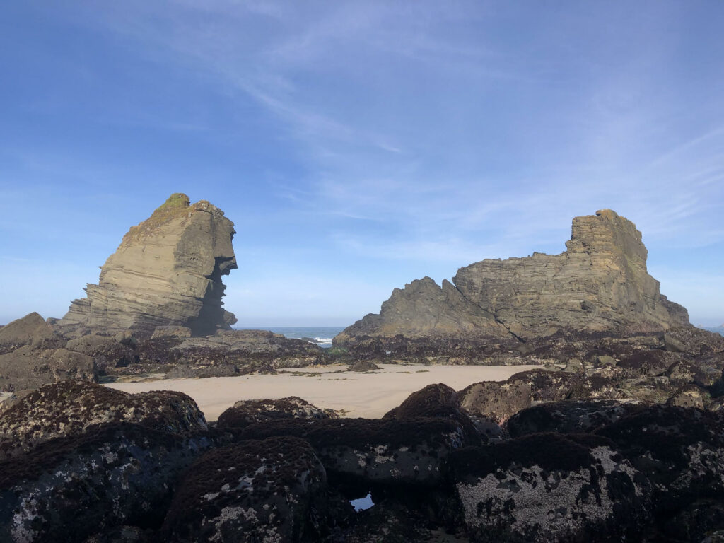 Cooks Beach_battleship rock_Joel Chabin