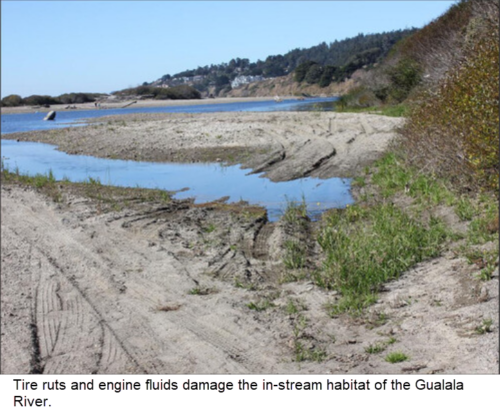 Gate to protect river from motor vehicle damage